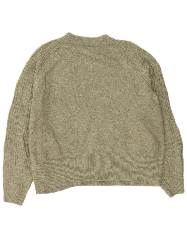 Marks & Spencer Suéter de cuello redondo para mujer UK 46 Acrílico verde grande