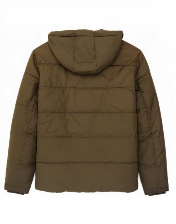 Jack & Jones Chaqueta acolchada con capucha para hombre UK 42 XL Caqui Poliéster
