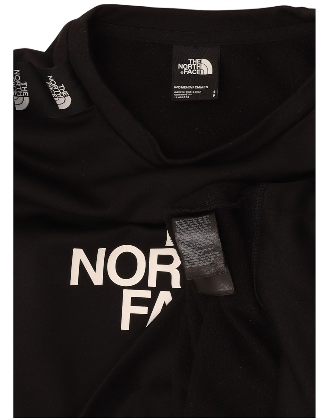 THE NORTH FACE Sudadera corta extragrande para mujer UK 10 Small Black