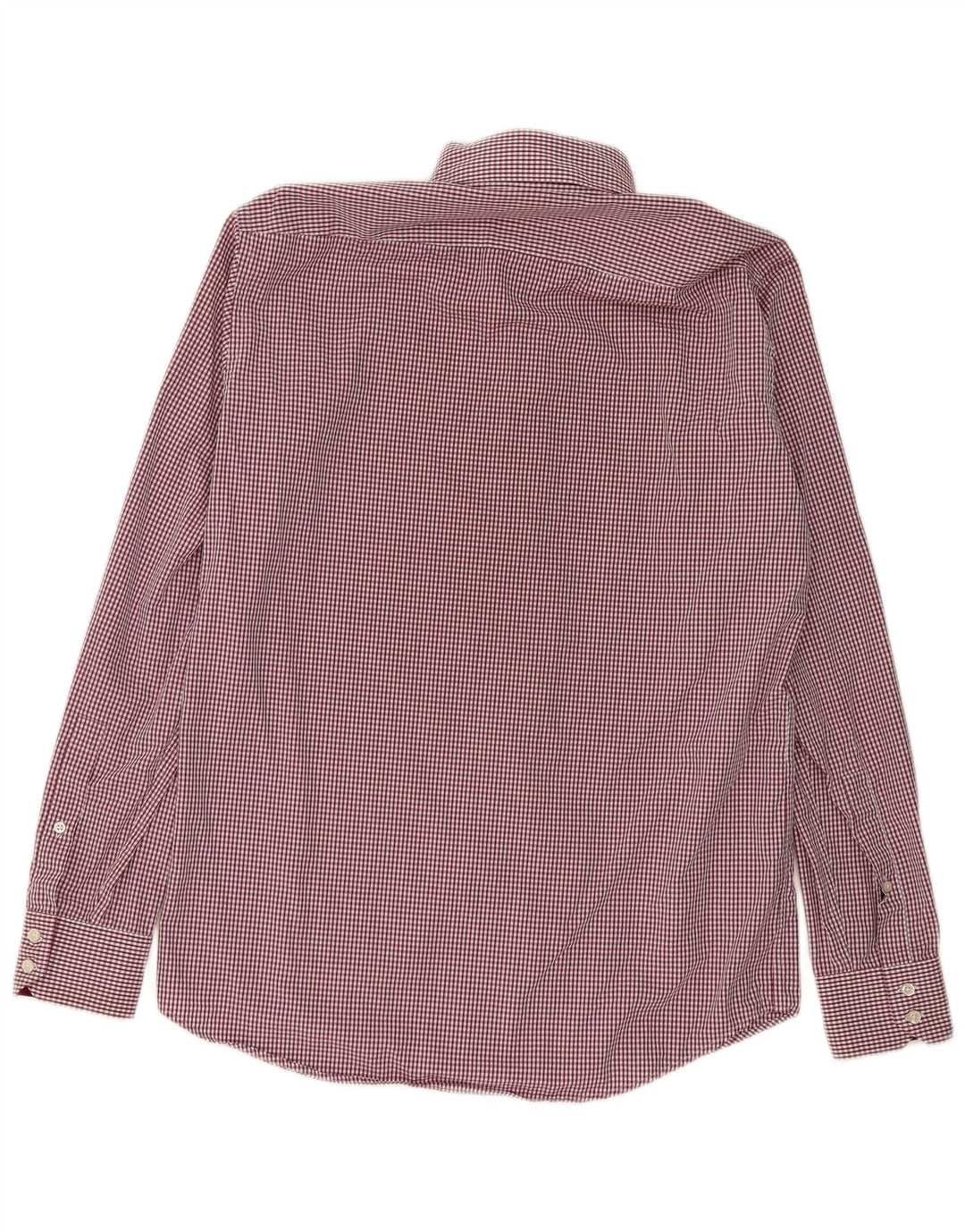 Camisas HUGO BOSS Hombre | Camisa de corte regular de algodón a cuadros en color burdeos medio