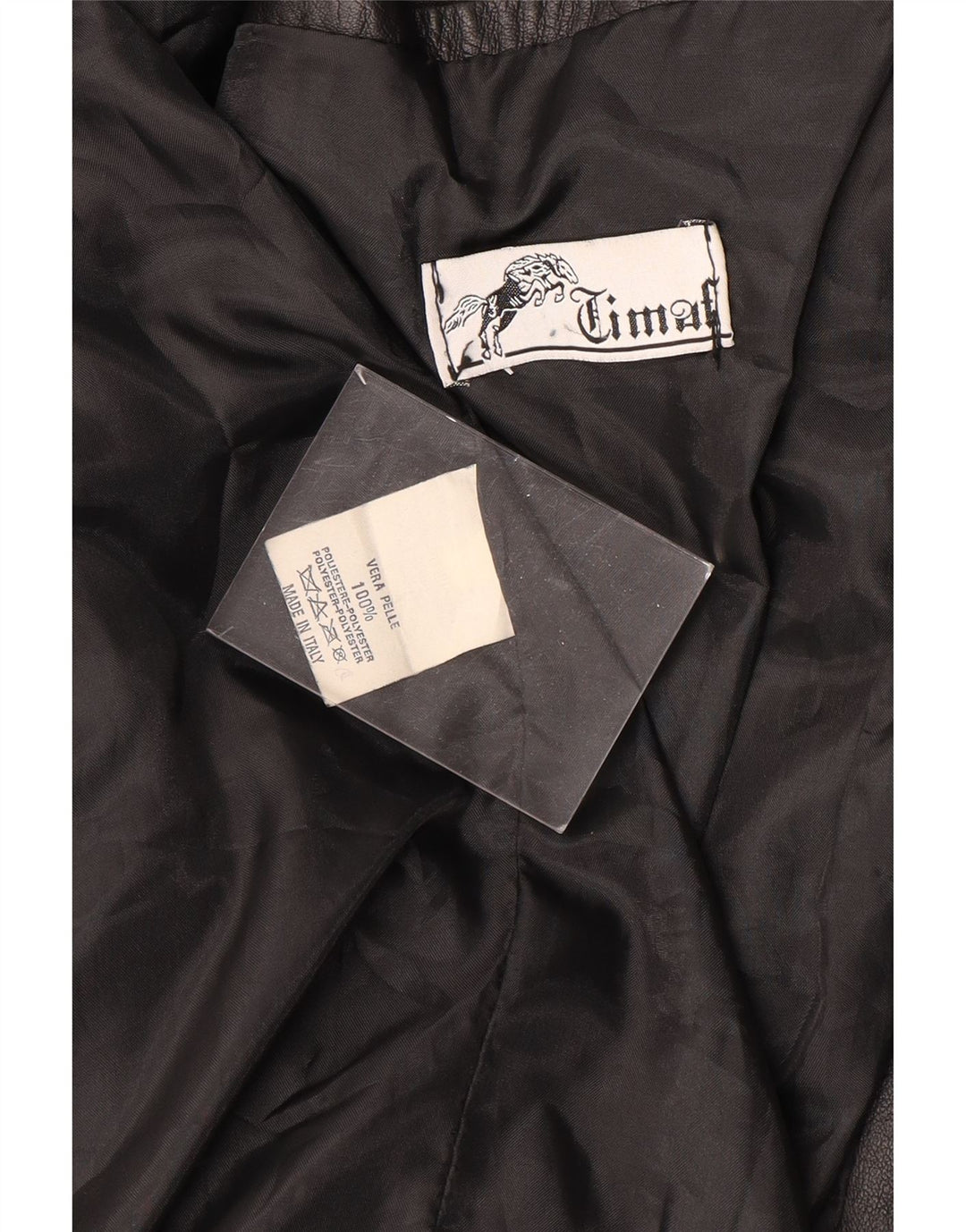 Vintage hombres cuero abrigo tamaño 62 4XL cuero negro