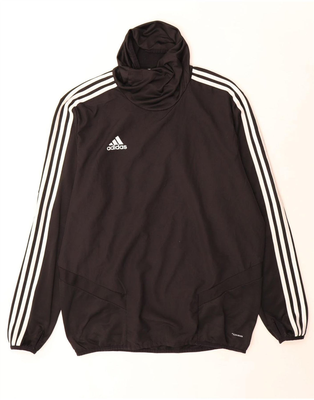 Adidas Mens Climawarm Roll Neck Top Manga Larga Grande Poliéster Negro