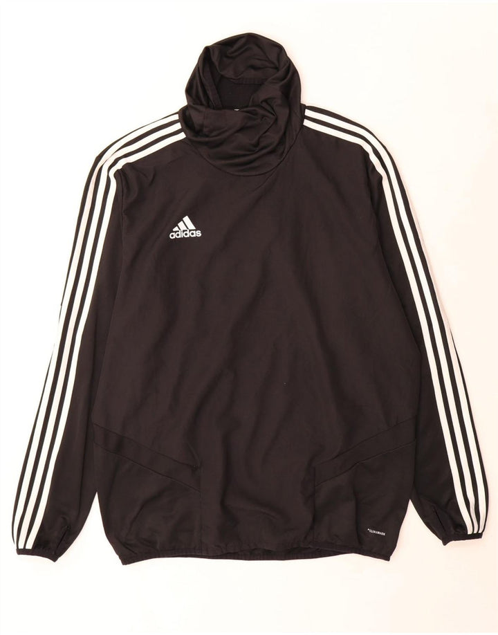 Adidas Mens Climawarm Roll Neck Top Manga Larga Grande Poliéster Negro
