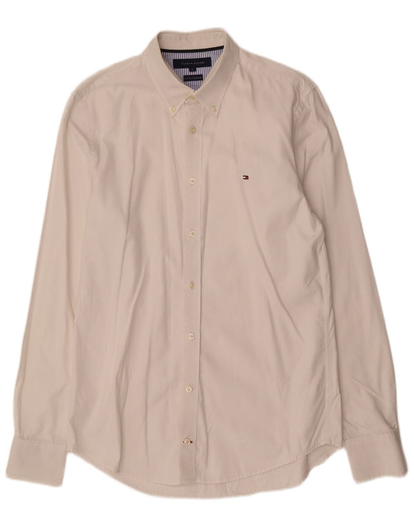 TOMMY HILFIGER Camisa para hombre Grande Blanco Algodón