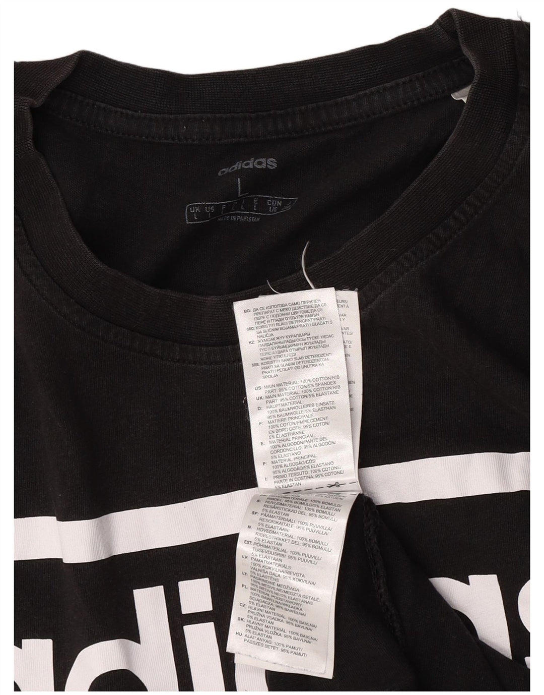 Adidas - Camiseta gráfica para hombre, talla grande, algodón negro