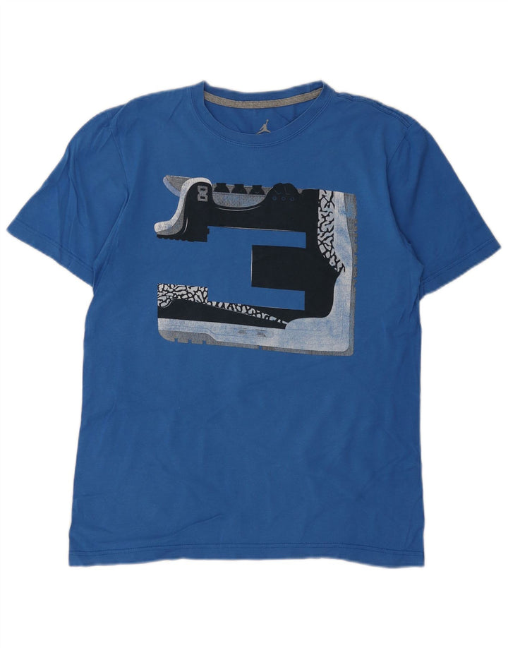 Jordan - Camiseta gráfica para hombre, color azul pequeño
