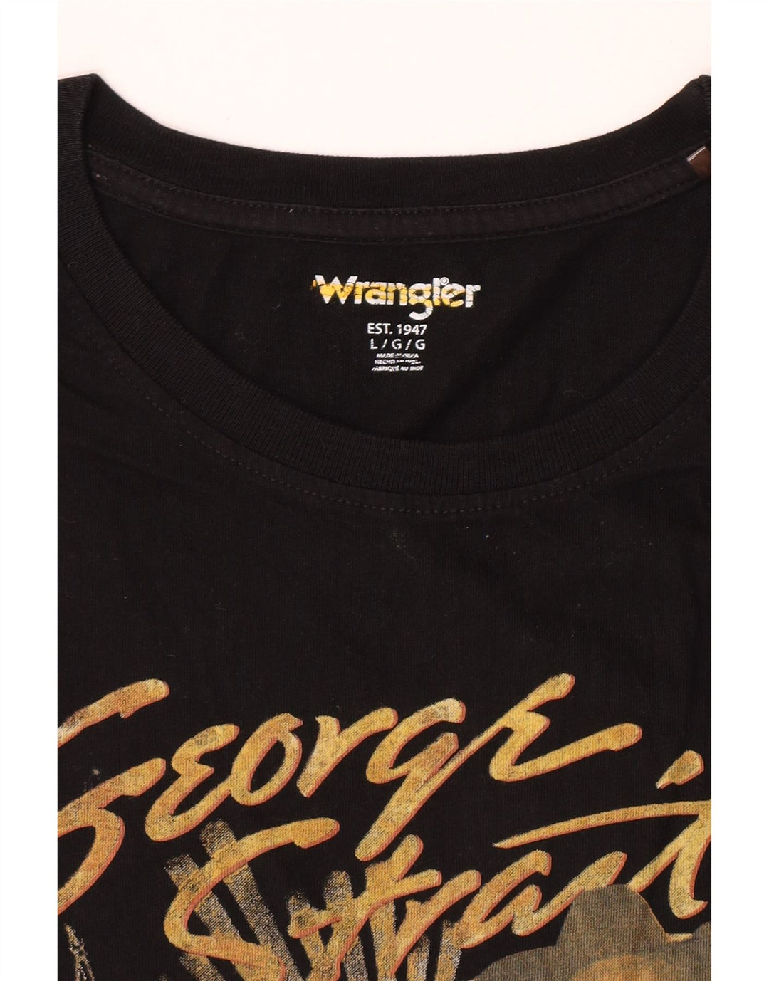 Wrangler - Camiseta gráfica para hombre, talla grande, color negro