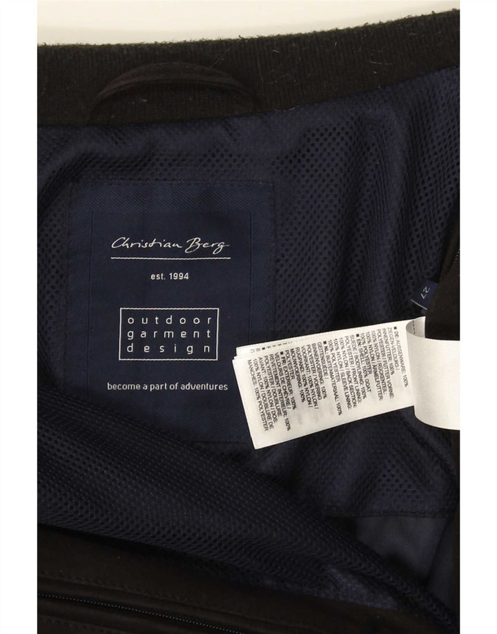 Christian Berg Chaqueta Bomber de Ante para Hombre UK 38 Medium Ante Azul Marino