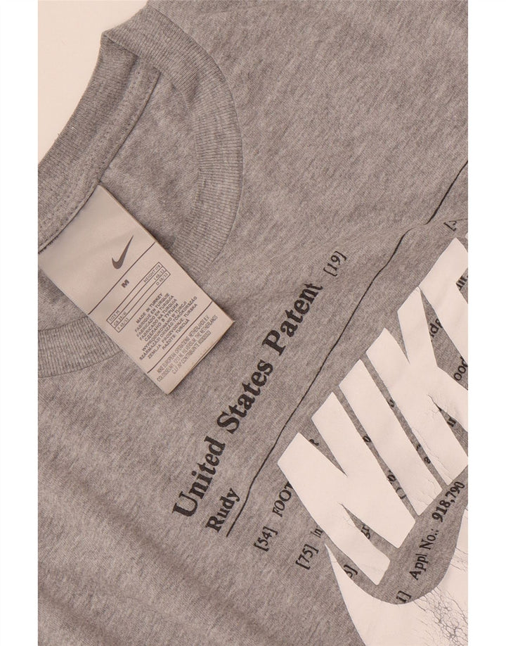 Nike Camiseta gráfica para hombre Top UK 39/41 Algodón gris medio
