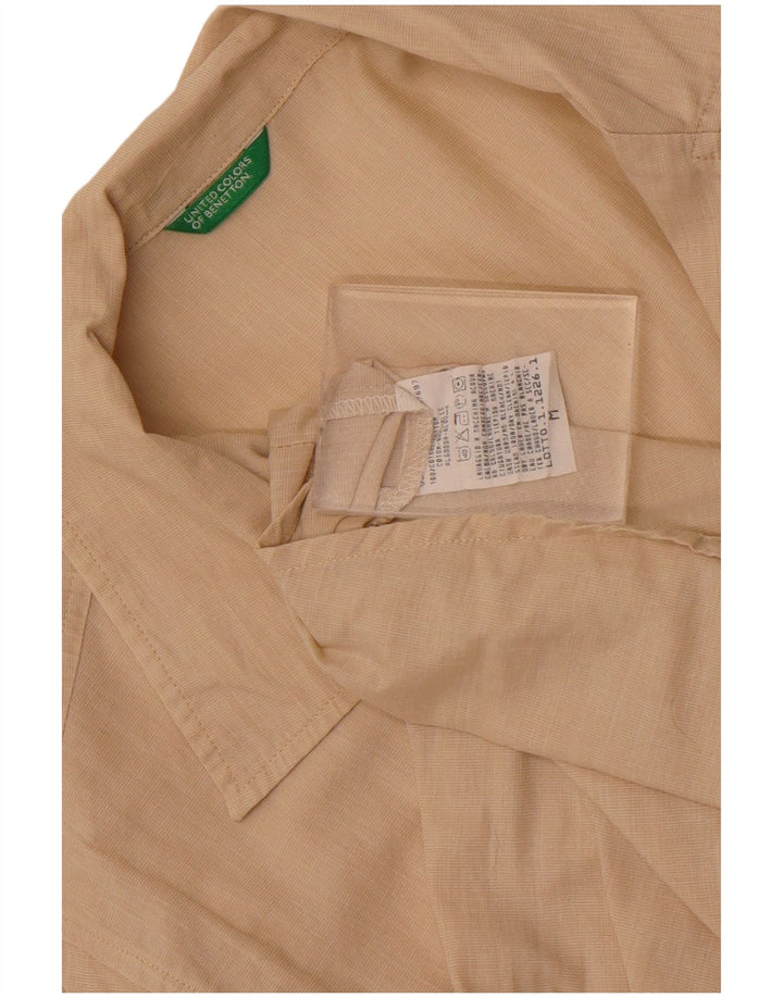 Camisa Benetton Mujer ES 44 Algodón Beige Medio
