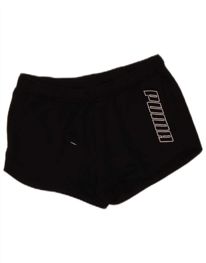 PUMA Pantalones cortos deportivos gráficos para mujer UK 44 Grande Poliéster negro