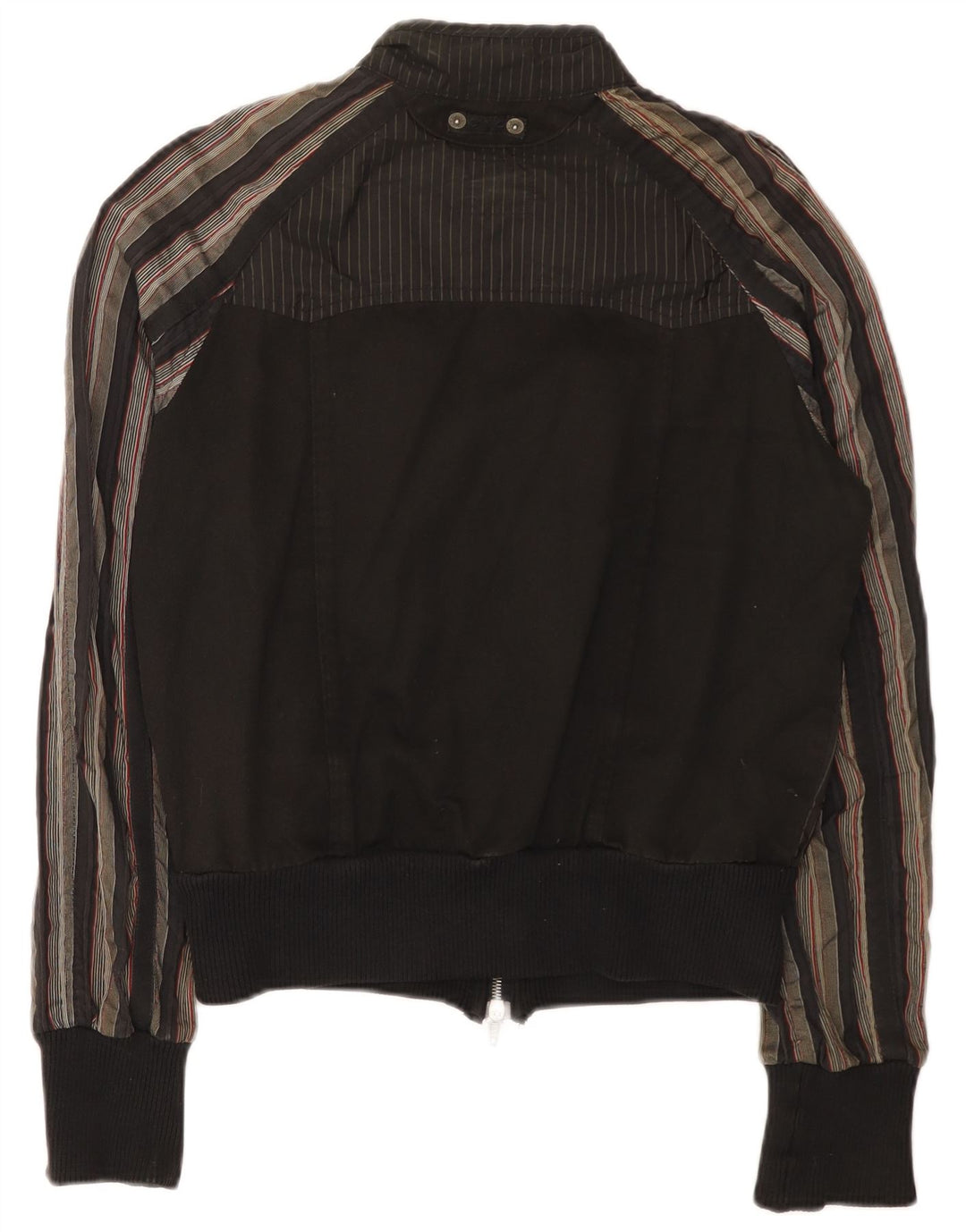 CNC COSTUME NATIONAL Chaqueta Bomber para Hombre IT 36 Small Algodón a Rayas Negras