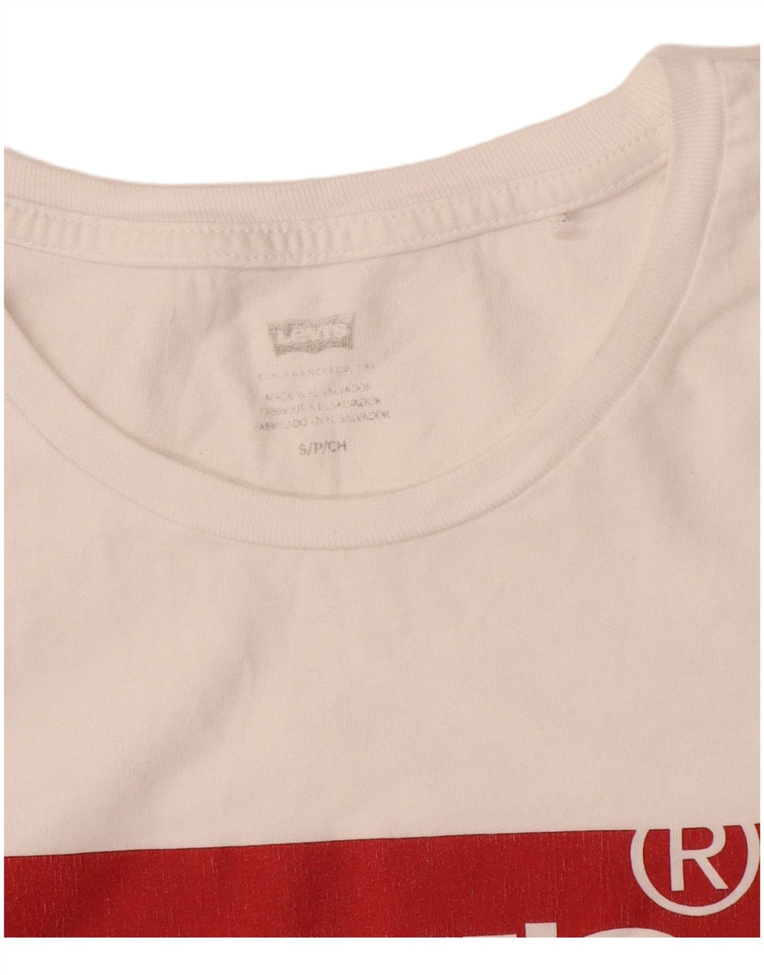 Levi's Camiseta gráfica para mujer Top UK 10 Small White