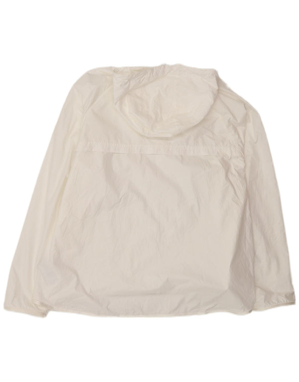 Nike Chaqueta impermeable con capucha para hombre UK 44 2XL Blanco Poliéster