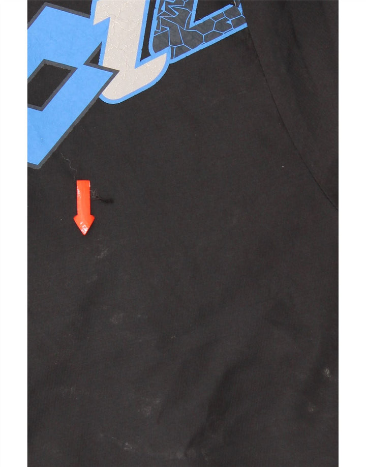 Lotto Mens Graphic Chándal Top Chaqueta XL Negro Colorblock