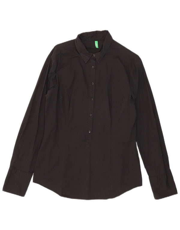 Benetton Jersey Mujer ES 40 XL Algodón Negro