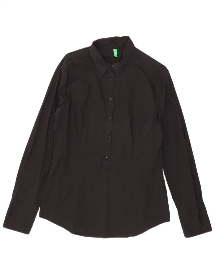Benetton Jersey Mujer ES 40 XL Algodón Negro
