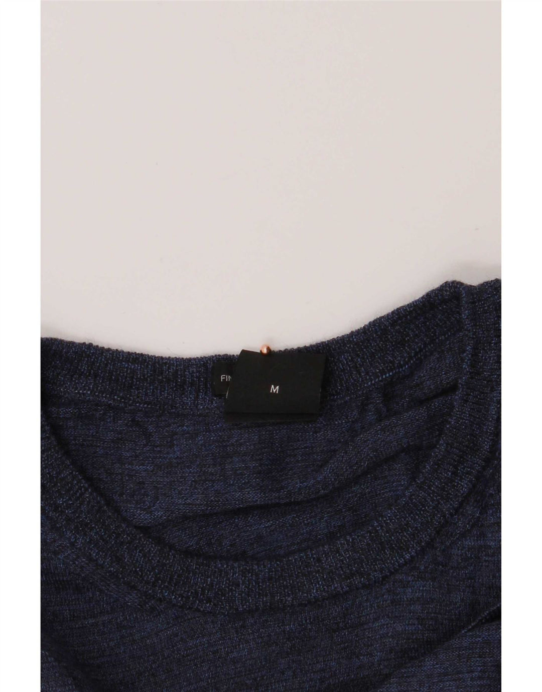 Hugo Boss Hombre Jersey De Cuello Redondo Jersey De Lana Azul Marino Mediano