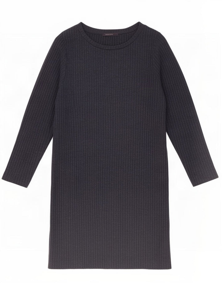 Marks & Spencer Vestido básico de manga larga para mujer UK 46 Grande Azul marino