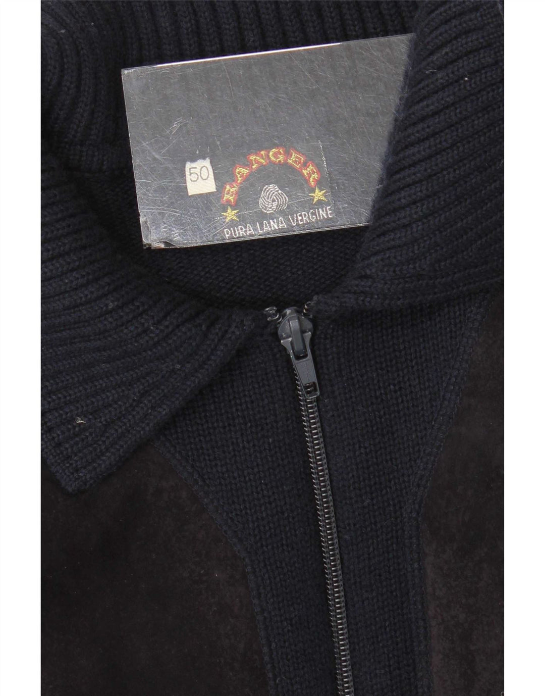 Cárdigan para hombre Ranger IT 50 Medium Azul marino Colorblock Lana virgen