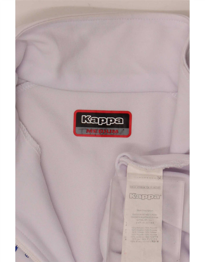 Kappa Hombre Chaqueta De Chándal Con Estampado Gráfico Poliéster Color Block Blanco Mediano
