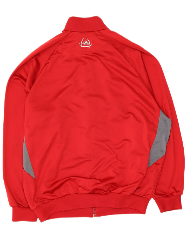 Adidas - Chaqueta de chándal para hombre, talla 44/46, poliéster color rojo grande