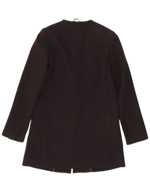 Benetton Abrigo Mujer UK 42 Mediano Negro