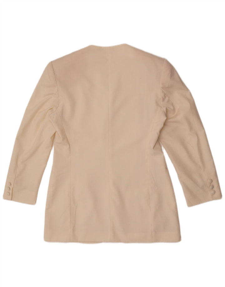 Sportstaff Chaqueta tipo blazer para mujer IT 46 Poliéster blanco grande