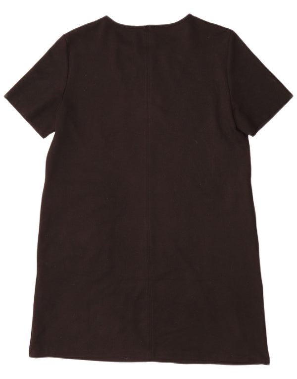 Zara Vestido recto para mujer UK 46 Grande Poliéster negro