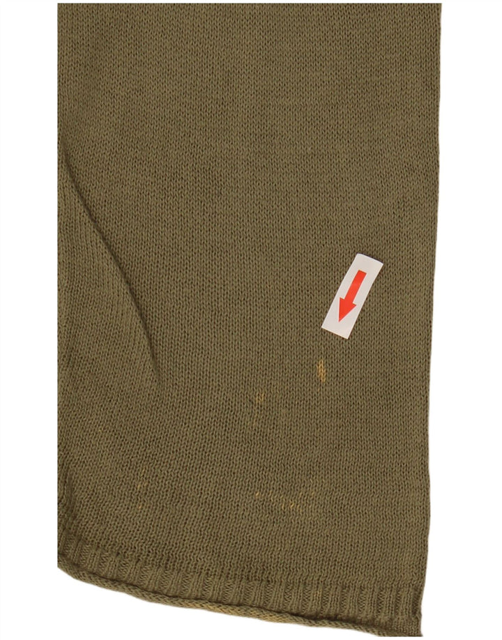 Cos - Jersey de cuello redondo para hombre, talla grande, algodón caqui