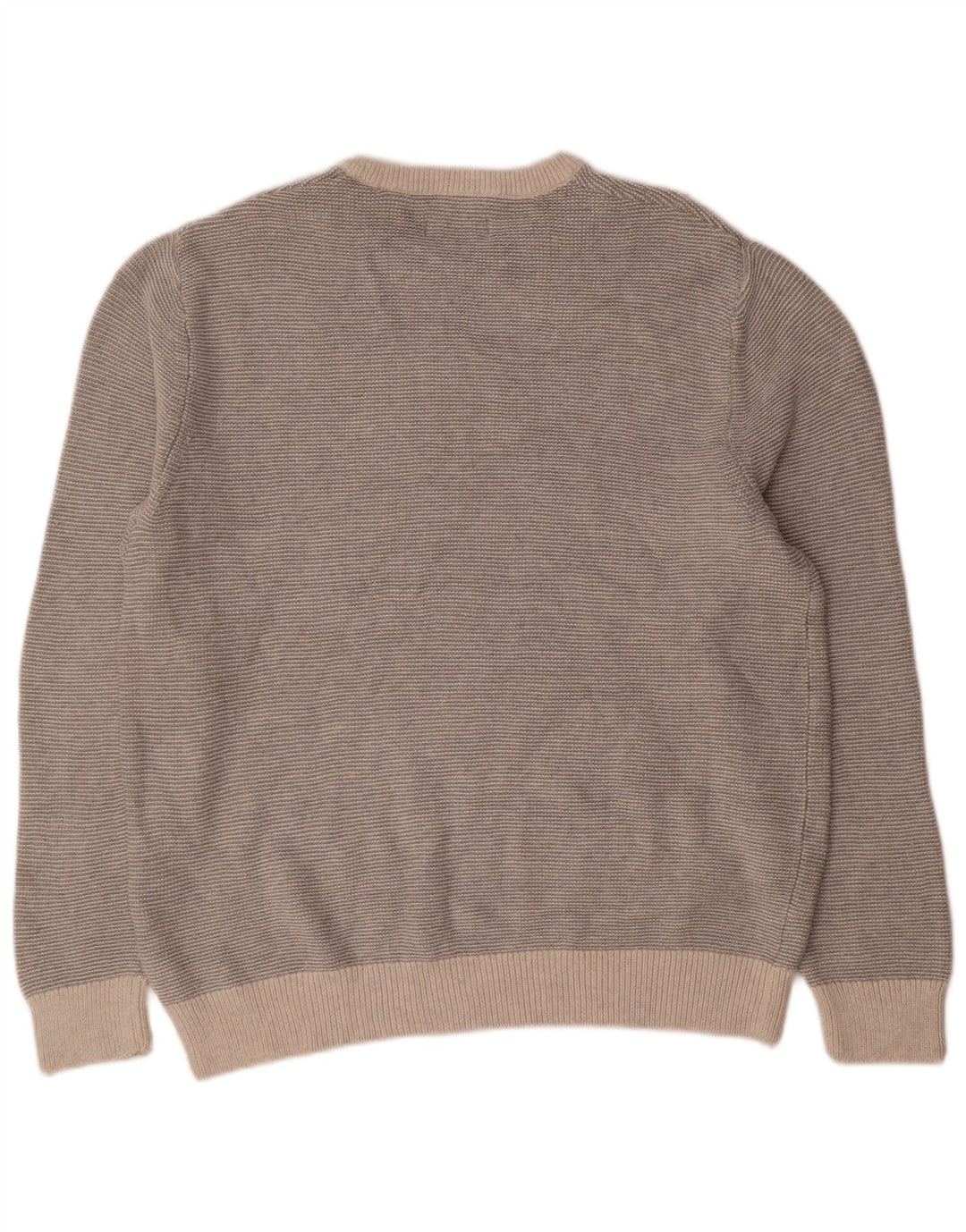 Chaps - Jersey de cuello redondo para hombre, talla grande, algodón gris