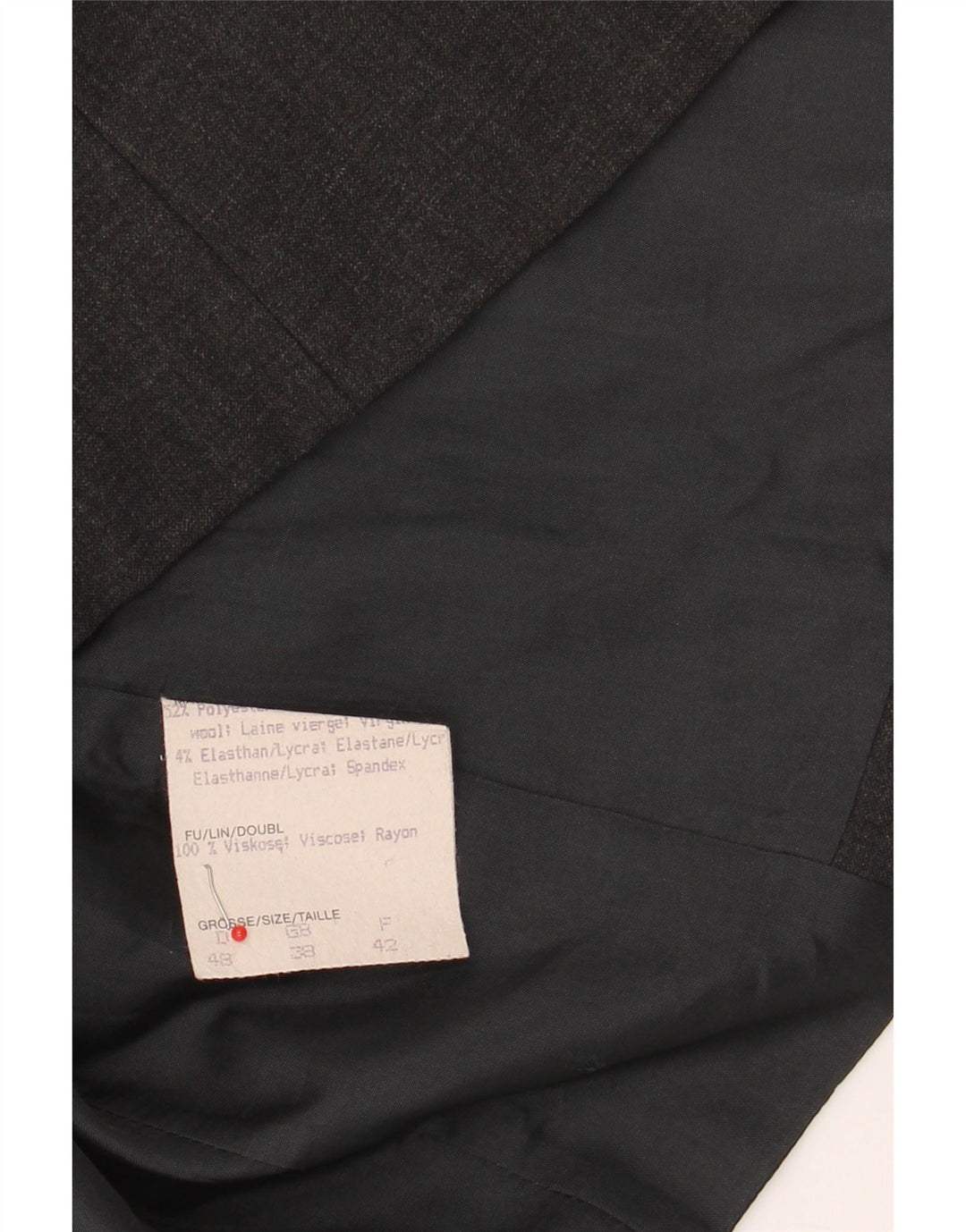 VINTAGE Mens Waistcoat UK 38 Medium Grey Polyester Vintage Vintage and Second-Hand Vintage from Messina Hembry 