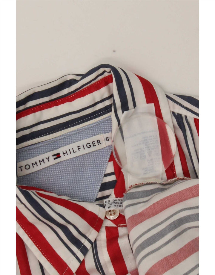 Tommy Hilfiger Camisa para mujer US 6 Mediana Algodón a rayas multicolor