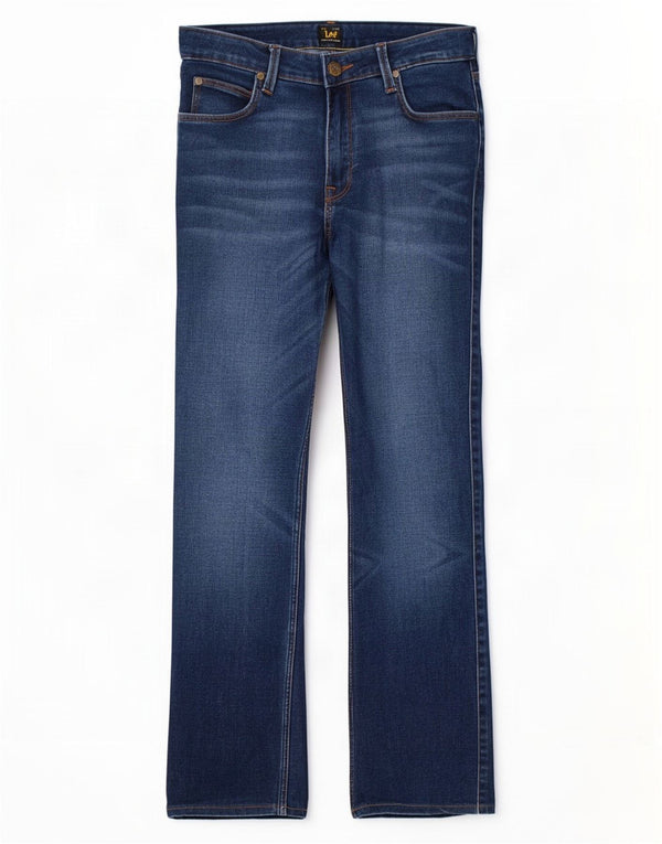 Vaqueros Lee Marion Straight para Mujer W28 L28 Algodón Azul