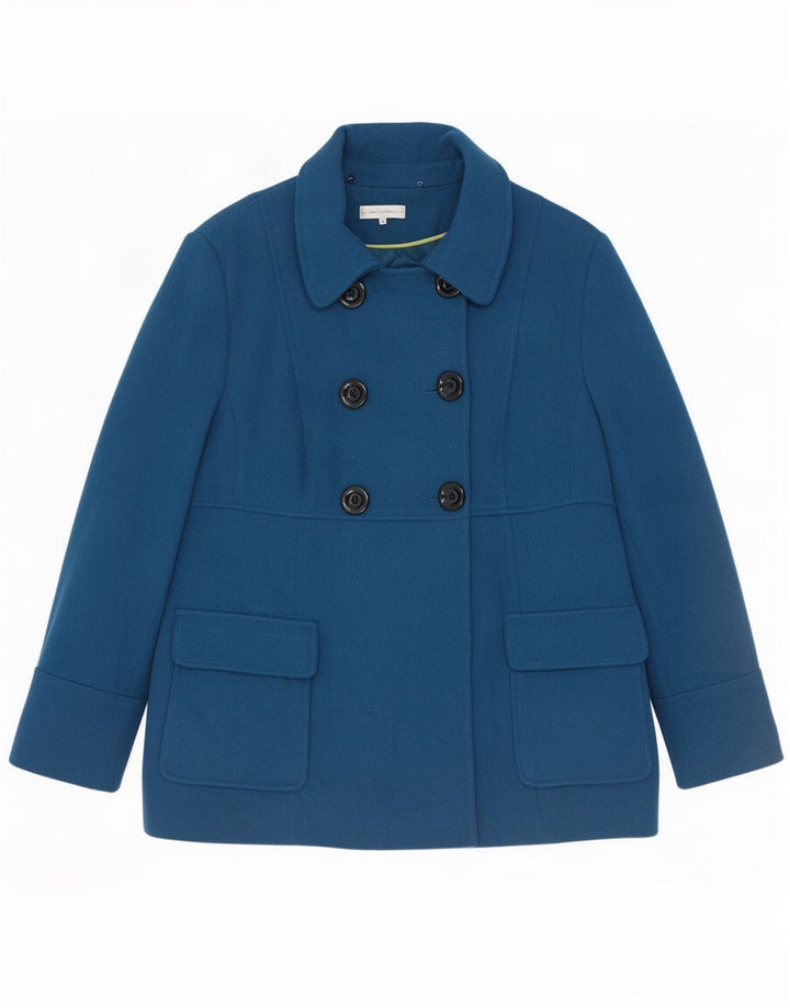 John Rocha Chaquetón para mujer UK 22 3XL Lana azul