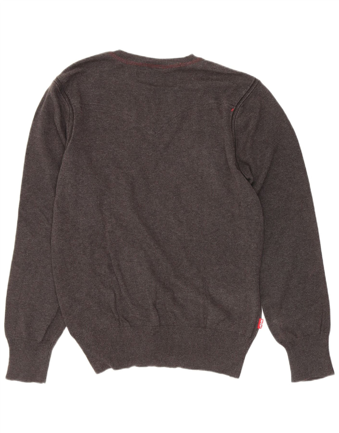 Levi's Jersey con cuello en V para hombre pequeño de algodón gris