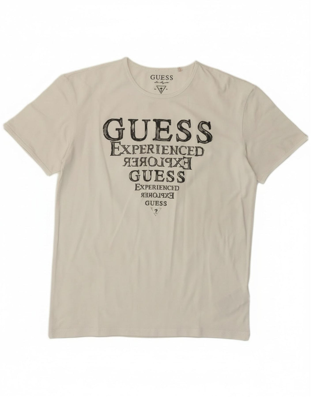 Guess Camiseta gráfica para mujer Top EU 38 Medium White Cotton Classic