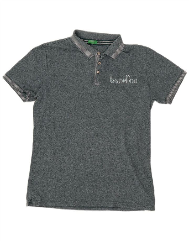 Benetton Polo Gráfico Con Motivos Verdes Medio