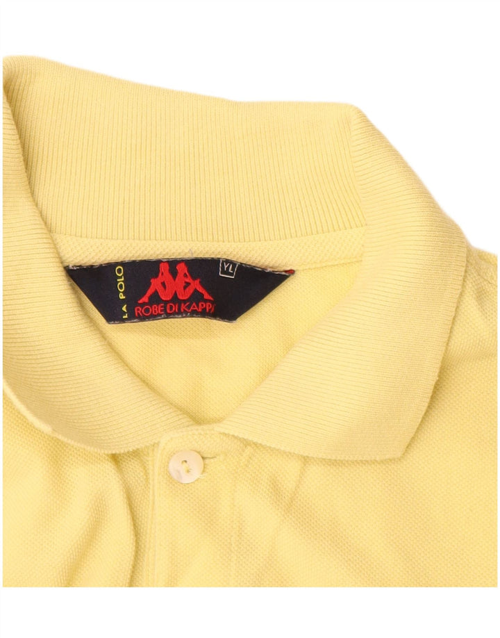 KAPPA Polo para niño 13-14 años Grande Amarillo Algodón