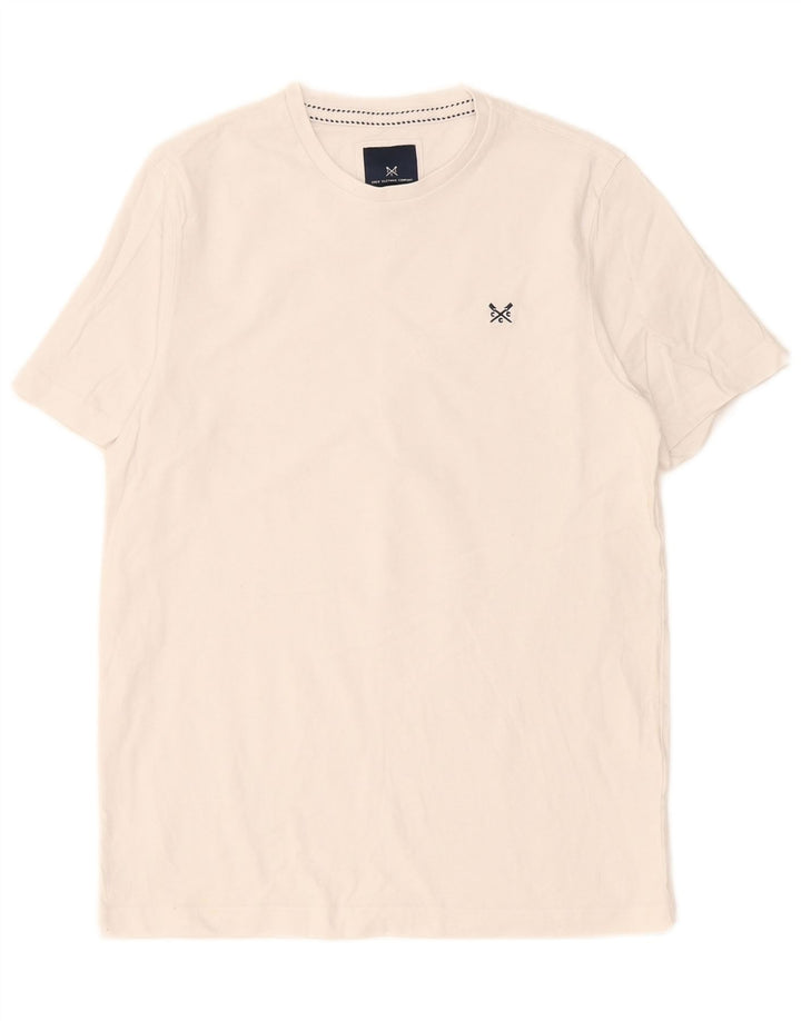 Crew Clothing Camiseta para hombre Top Medium White Cotton