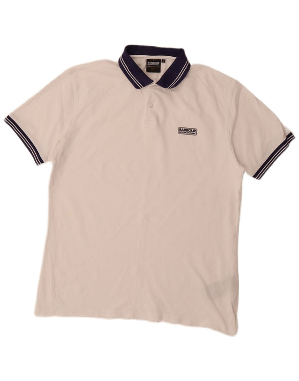 Barbour Polo De Rugby Para Hombre Grande De Algodón A Rayas Blancas