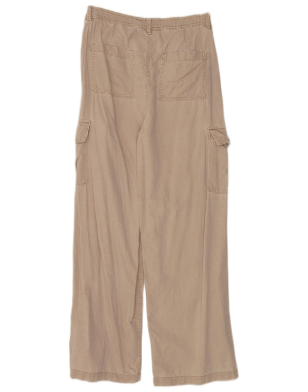 Marks & Spencer Pantalones cargo de pierna ancha para niñas 13-14 años W28 L28 Beige