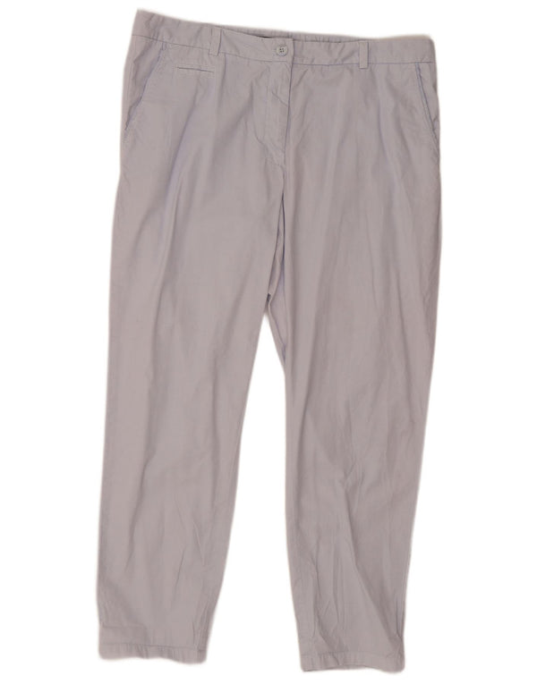 Marks & Spencer Pantalones Chinos Rectos para Mujer UK 18 XL W36 L29 Algodón Azul