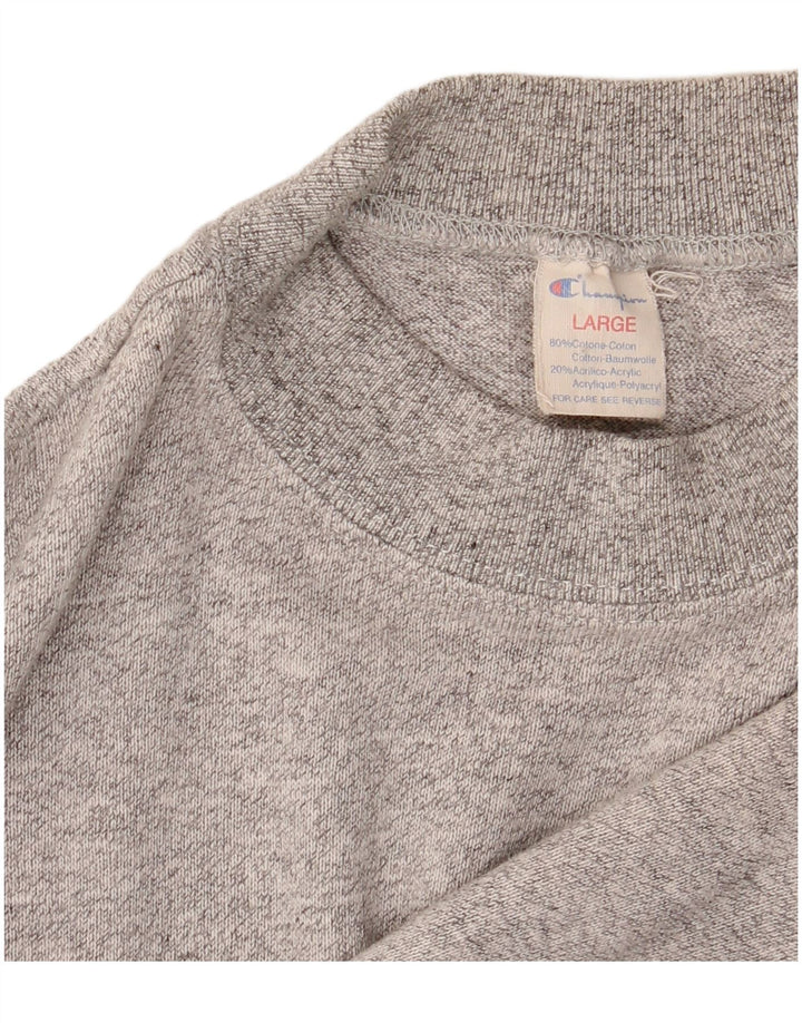 Champion Sudadera Gráfica para Hombre Jersey Grande De Algodón Moteado Gris