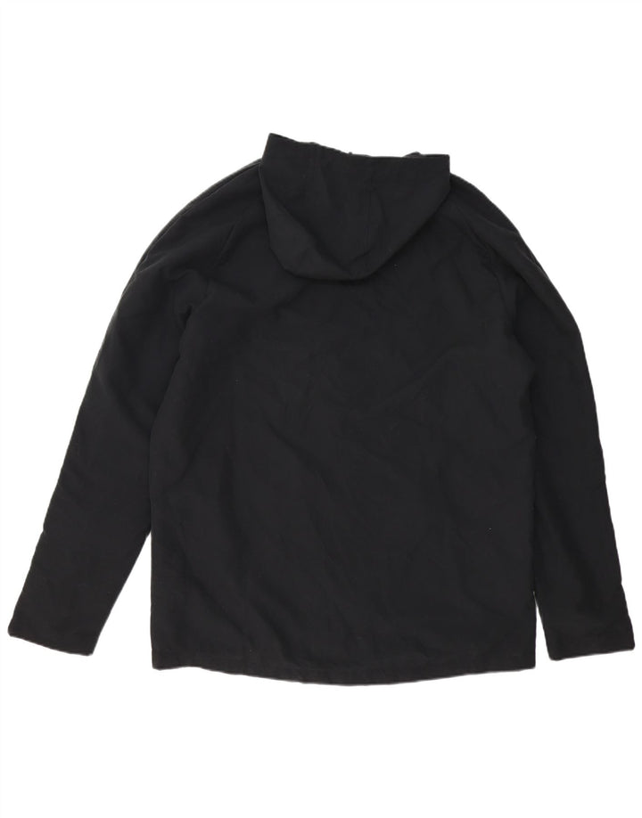 New Balance Chaqueta impermeable con capucha gráfica para hombre Reino Unido 40 Poliéster negro grande