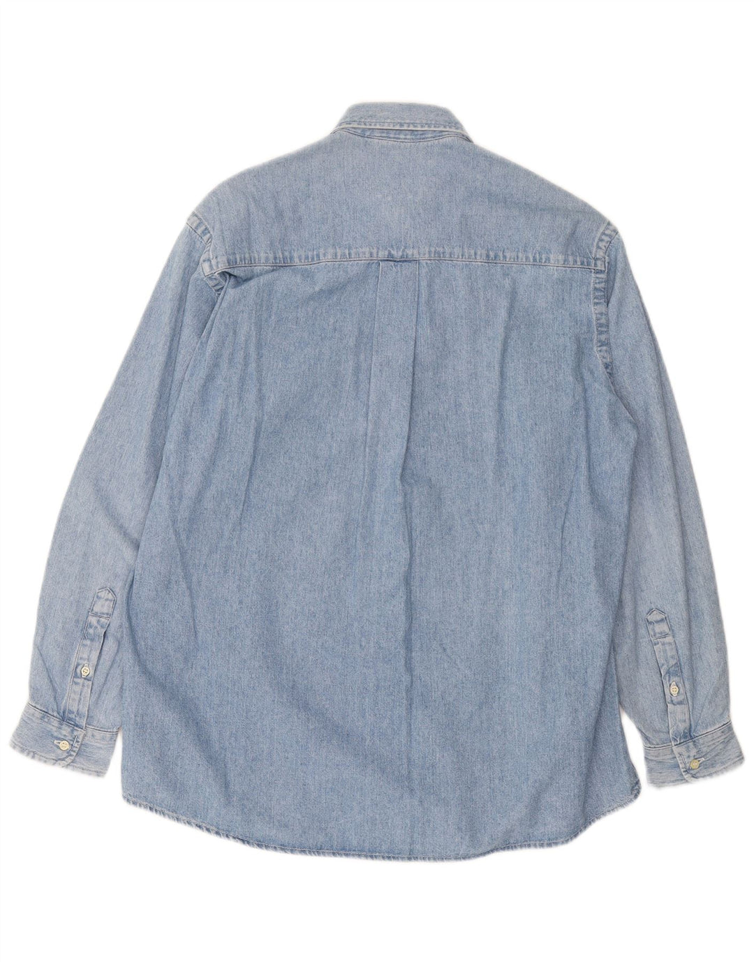 VINTAGE Mens Denim Shirt Medium Blue