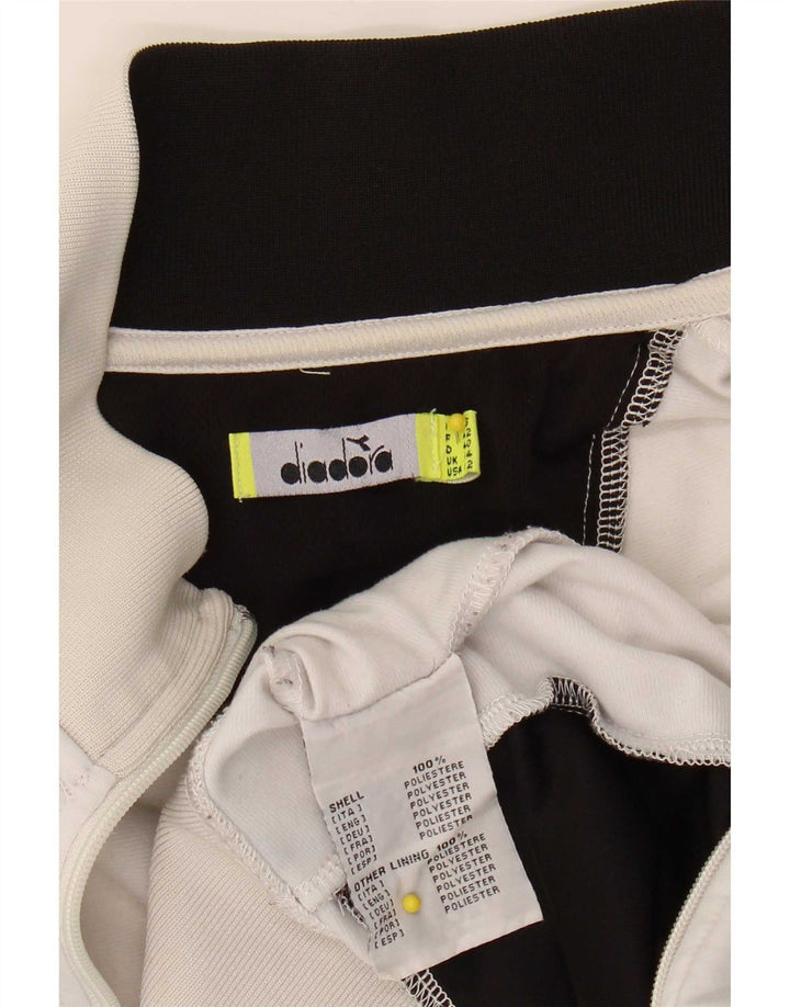Diadora Chaqueta de chándal para mujer UK 44 Grande Poliéster blanco