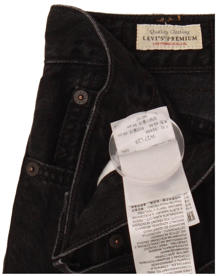 LEVI'S Vaqueros rectos ajustados de talle alto para mujer W27 L29 Algodón negro