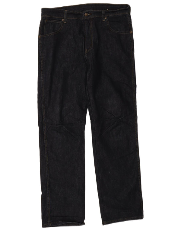 Wrangler Vaqueros rectos de corte regular para hombre W35 L32 Algodón azul marino