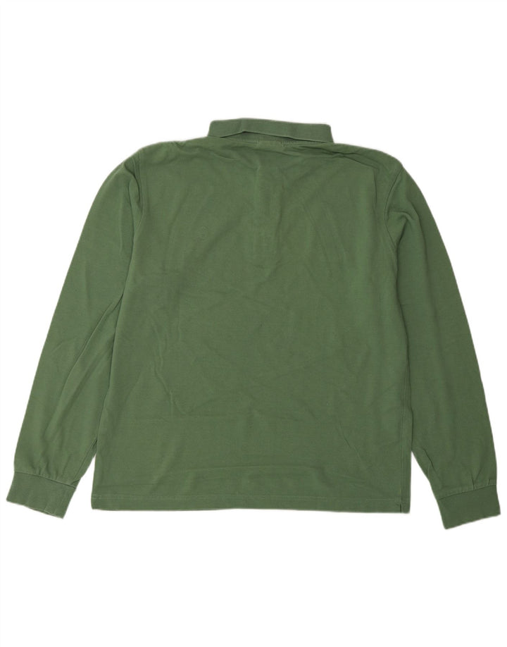 CONTE OF FLORENCE Polo de manga larga para hombre de ajuste regular verde medio